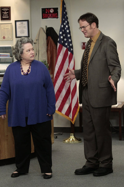 Still of Kathy Bates and Rainn Wilson in The Office (2005)