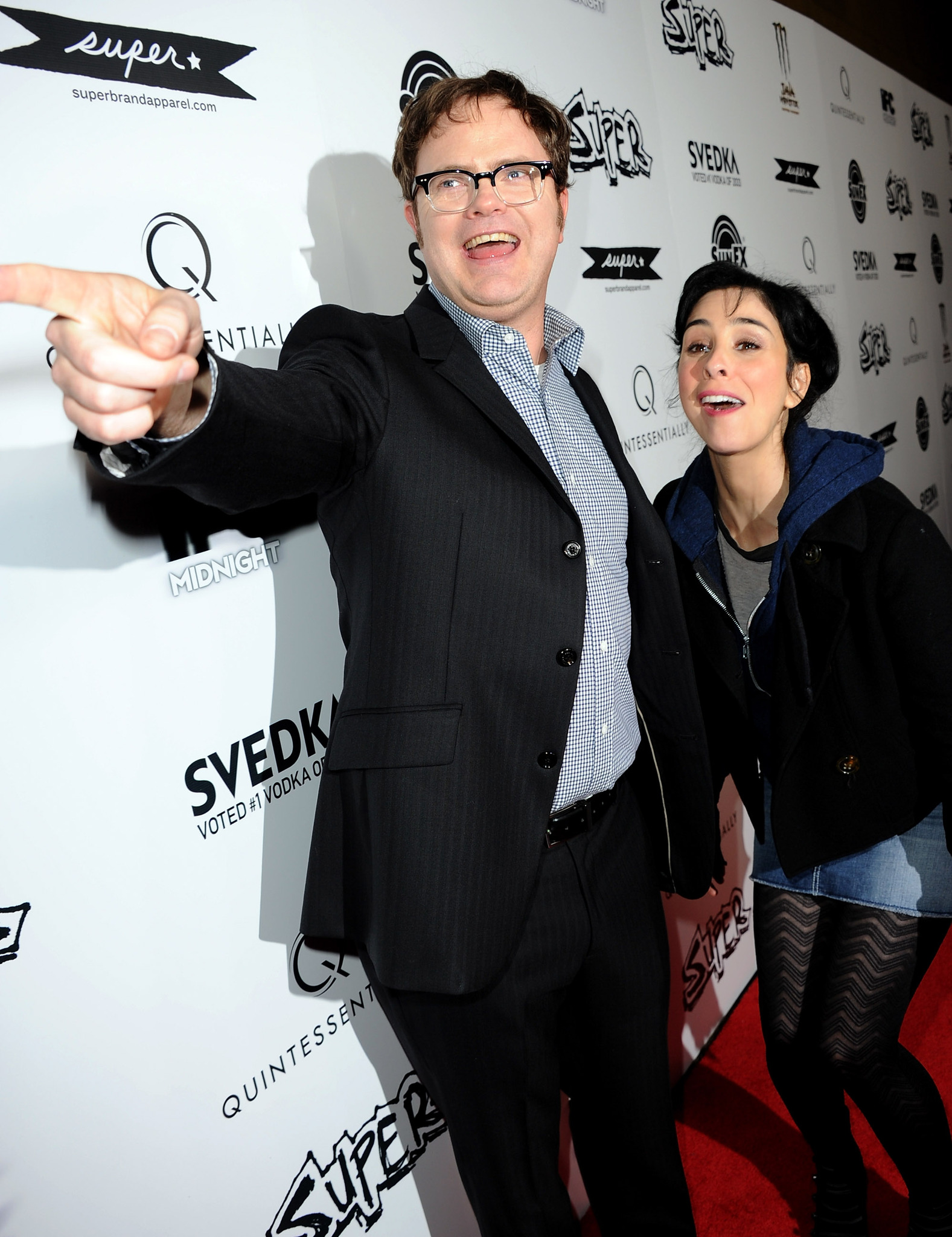 Sarah Silverman and Rainn Wilson at event of Super (2010)