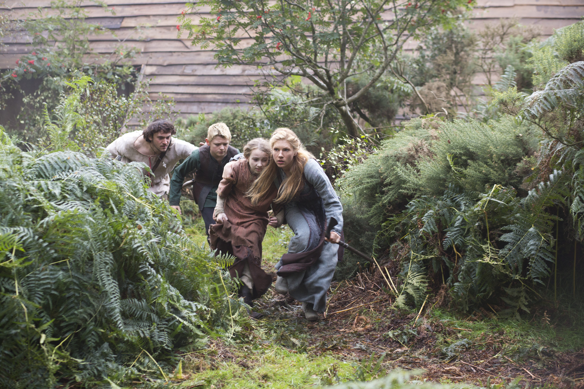 Still of Katheryn Winnick, Nathan O'Toole and Ruby O'Leary in Vikings: Raid (2013)
