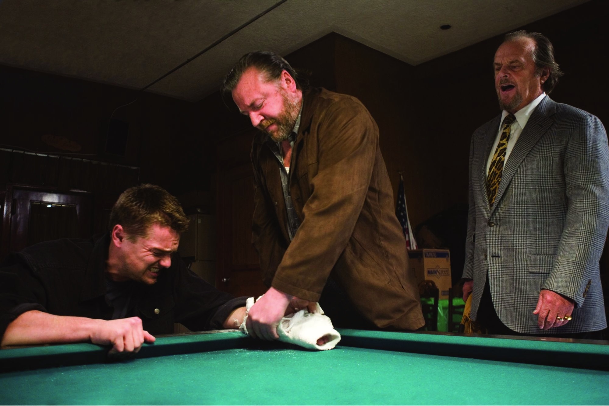 Still of Leonardo DiCaprio, Jack Nicholson and Ray Winstone in Infiltruoti (2006)