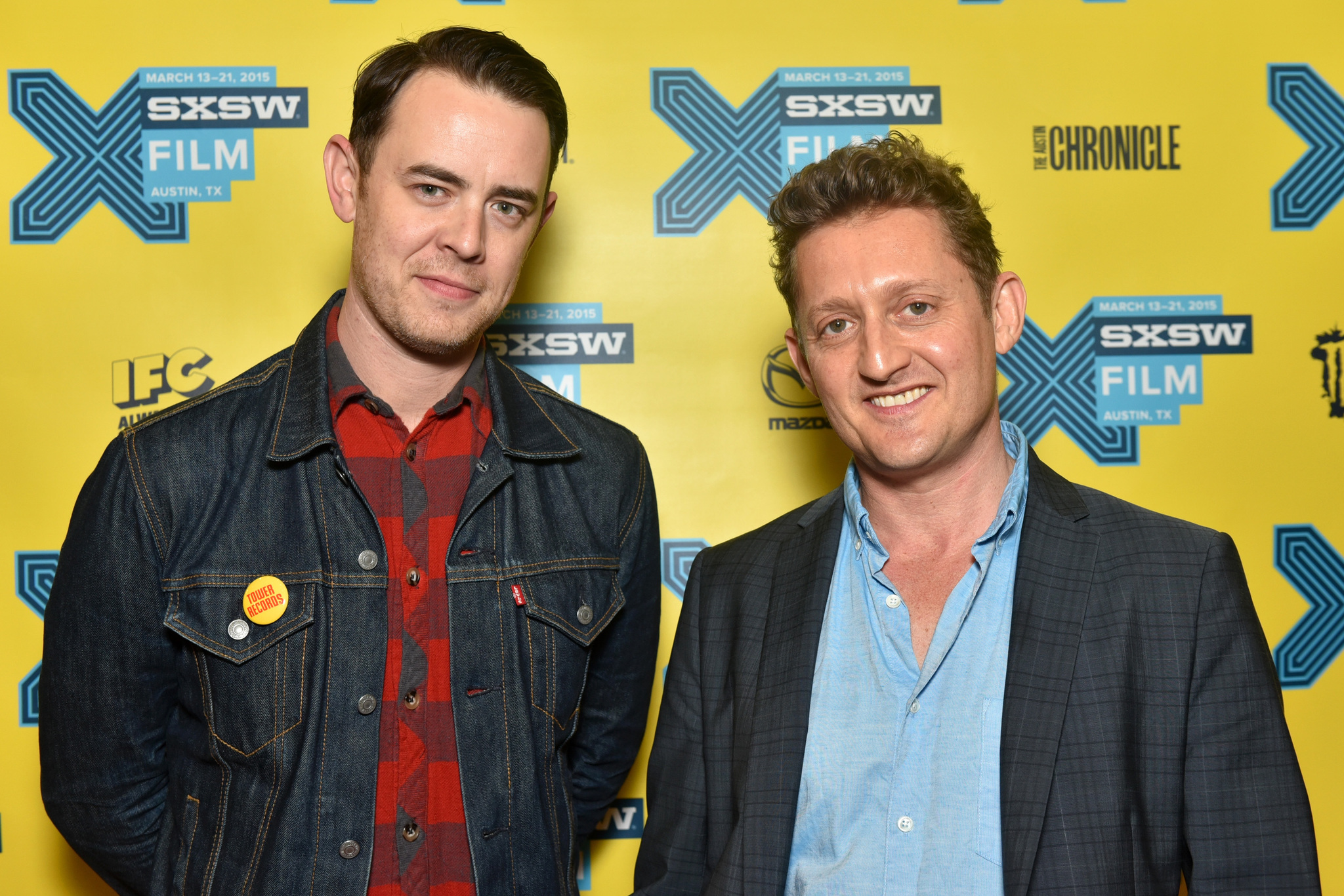 Colin Hanks and Alex Winter at event of Deep Web (2015)