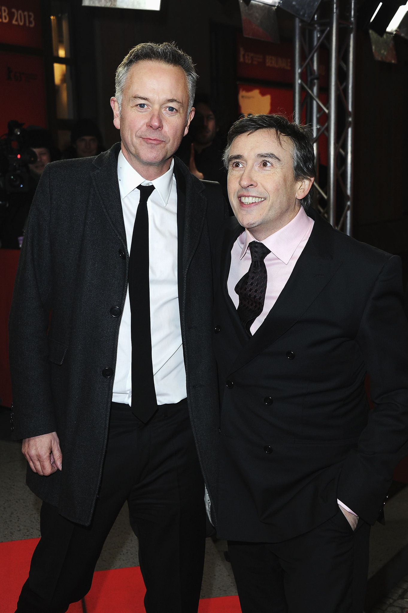 Steve Coogan and Michael Winterbottom at event of Taip atrodo meile (2013)