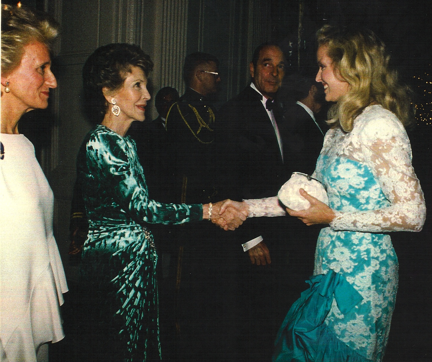 White House Dinner/Mrs. Chirac/Mrs. Reagan