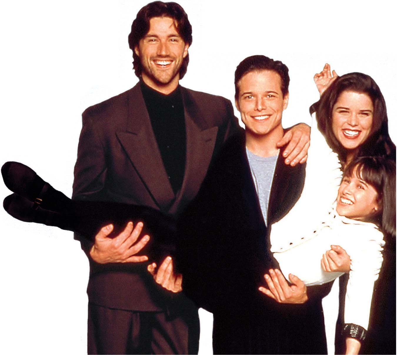 Still of Neve Campbell, Lacey Chabert, Matthew Fox and Scott Wolf in Party of Five (1994)