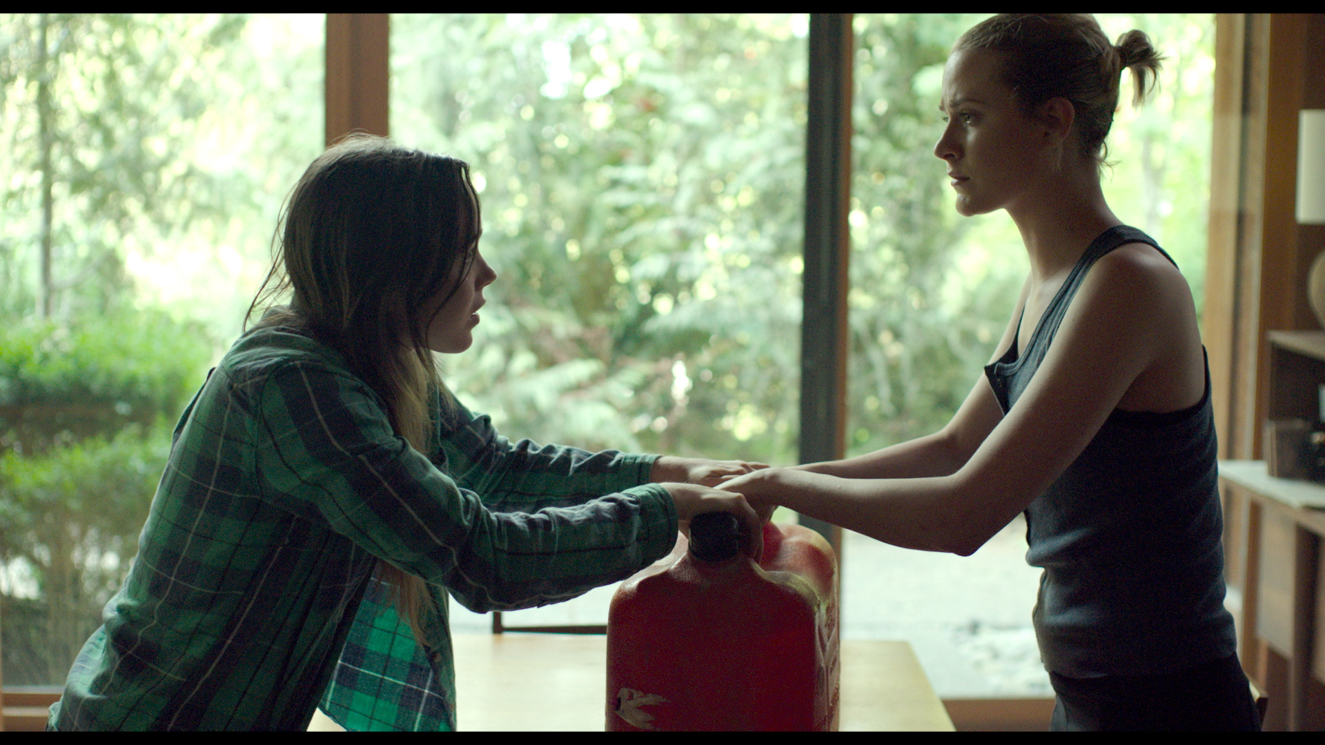 Still of Ellen Page and Evan Rachel Wood in Into the Forest (2015)