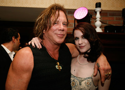 Mickey Rourke and Evan Rachel Wood at event of The Wrestler (2008)