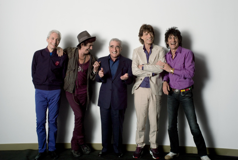 Martin Scorsese, Mick Jagger, Keith Richards, Charlie Watts and Ron Wood in Shine a Light (2008)
