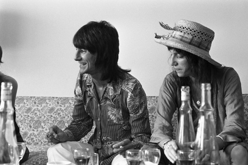 Ronnie Wood at an interview with Patti Smith in New York City circa 1969