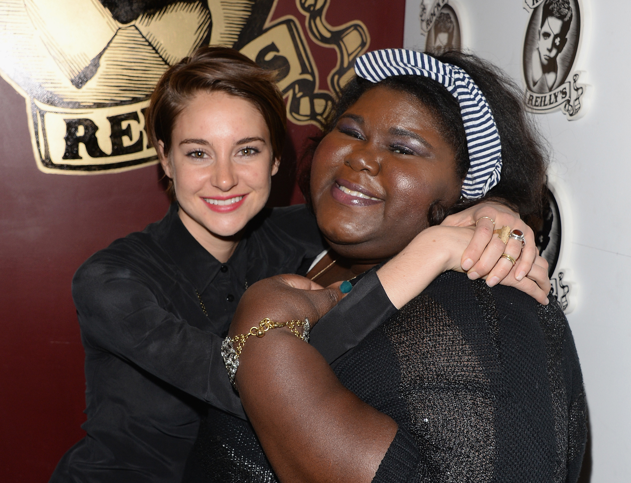 Shailene Woodley and Gabourey Sidibe at event of White Bird in a Blizzard (2014)