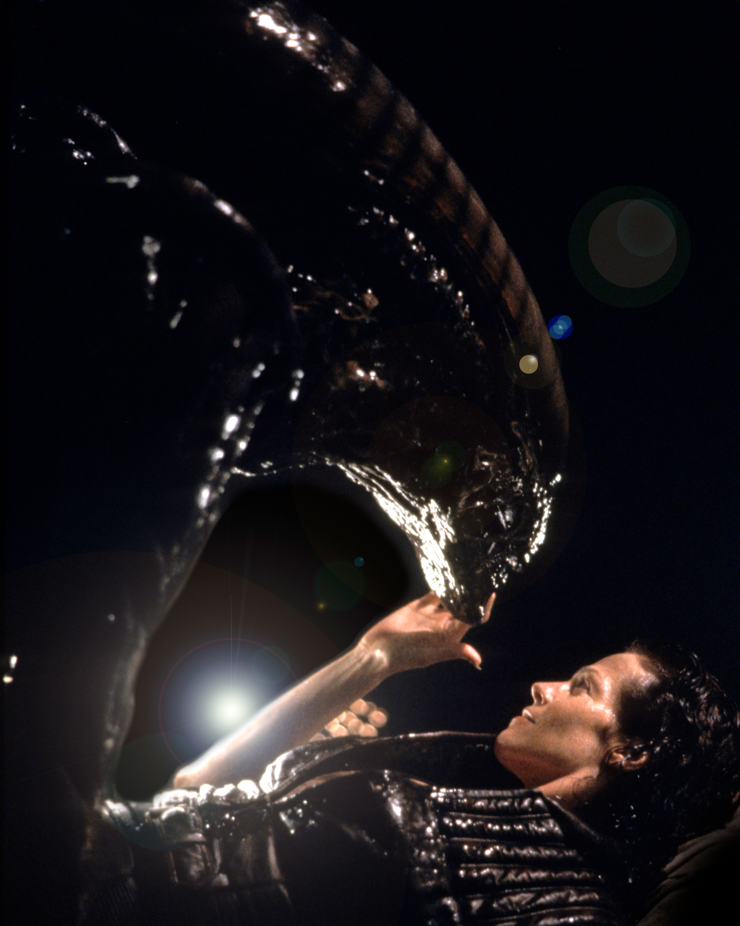 As the Alien with Sigourney Weaver in Alien Resurrection