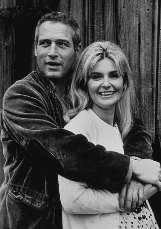 Paul Newman & Joanne Woodward off set of 