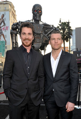 Christian Bale and Sam Worthington at event of Terminator Salvation (2009)