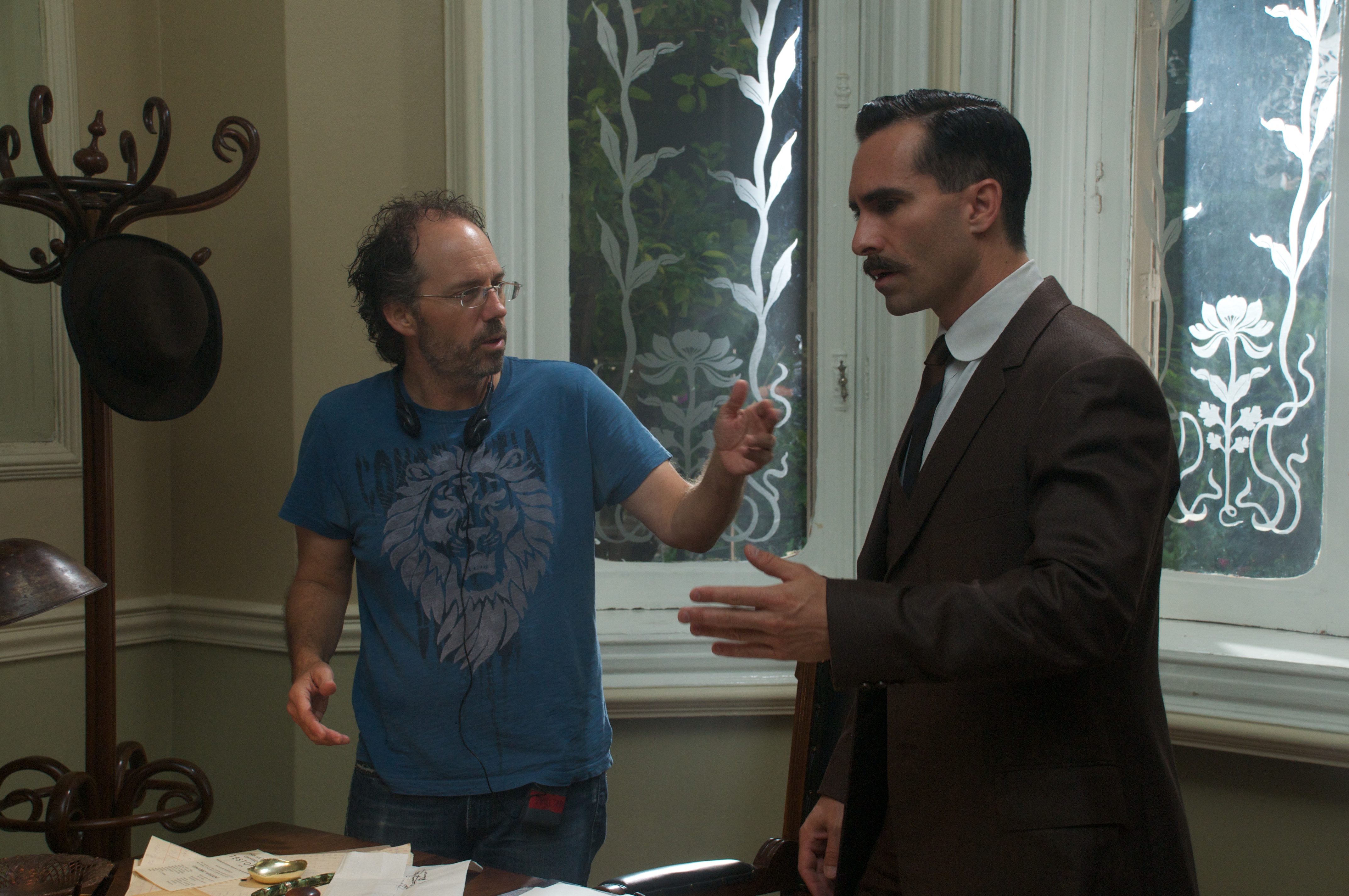 On the set of FOR GREATER GLORY with cast member Nestor Carbonell