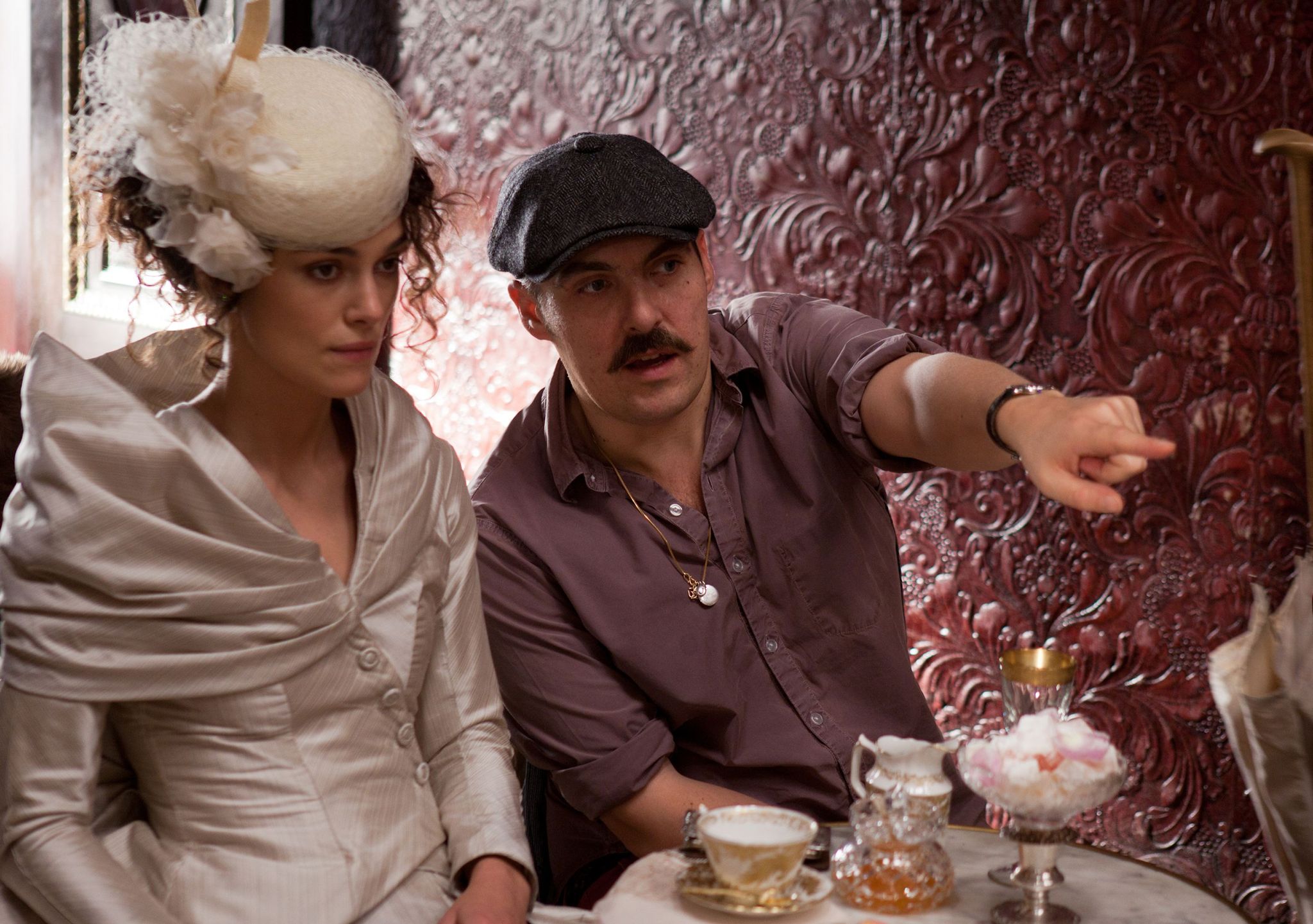 Still of Keira Knightley and Joe Wright in Anna Karenina (2012)