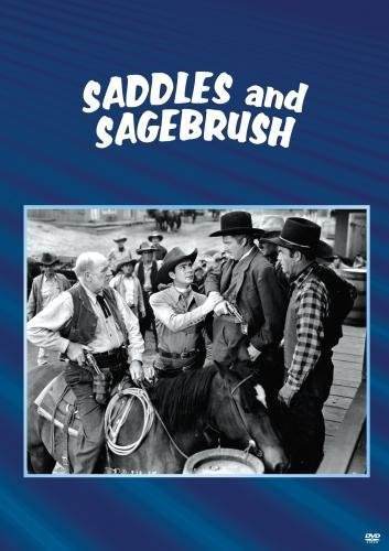 Russell Hayden, Frank LaRue and William Wright in Saddles and Sagebrush (1943)