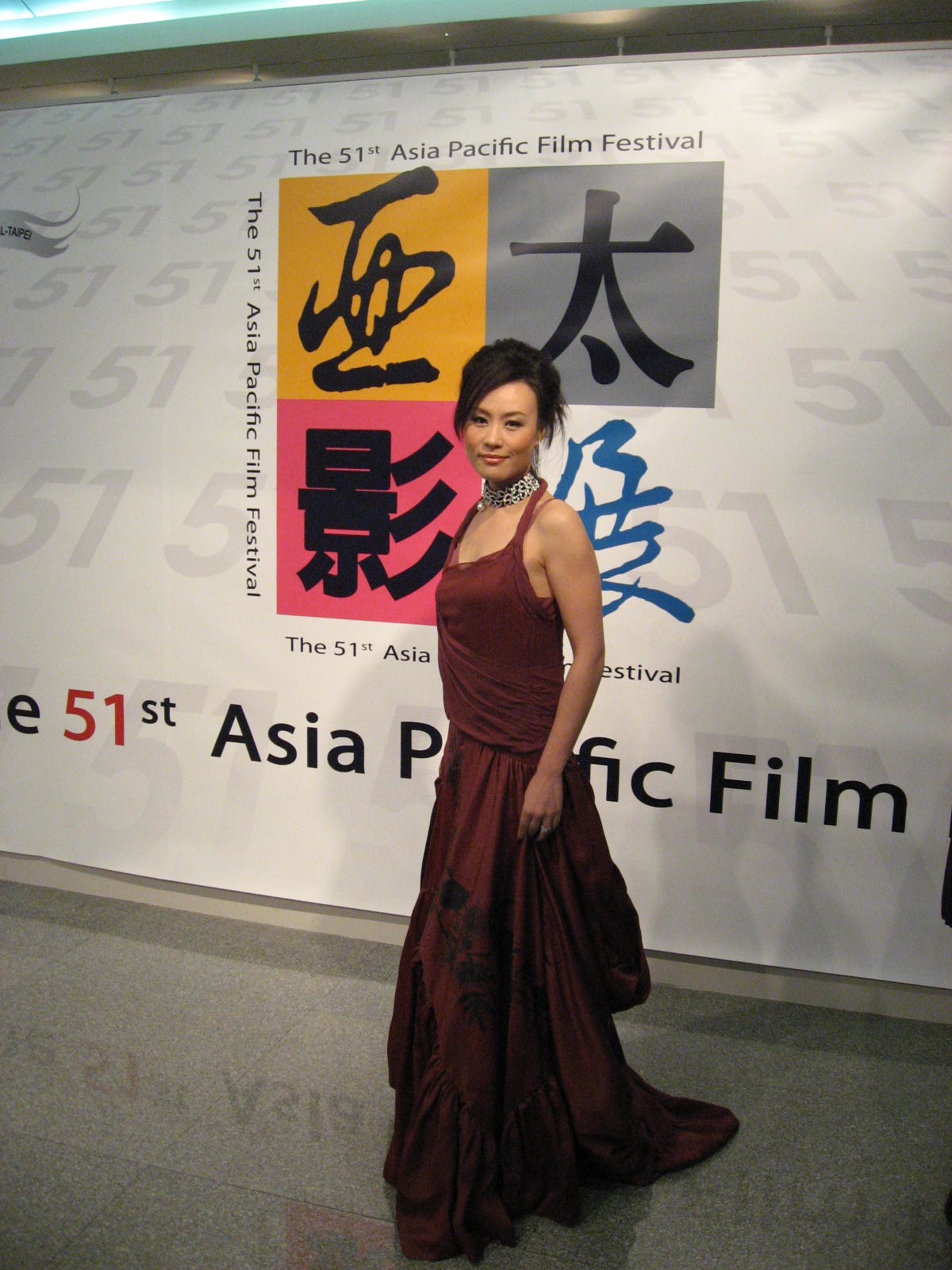 vivian wu at the 51st ASia Pacific Film Festival in Taiwan , 2007. (dresses in Dior)