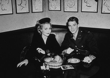Ronald Reagan and Jane Wyman at The Brown Derby C. 1942