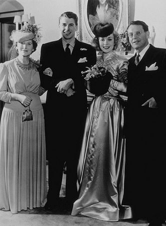 Ronald Reagan and Jane Wyman on their wedding day with Reagan's mother Nelle and father Jack January 26, 1940