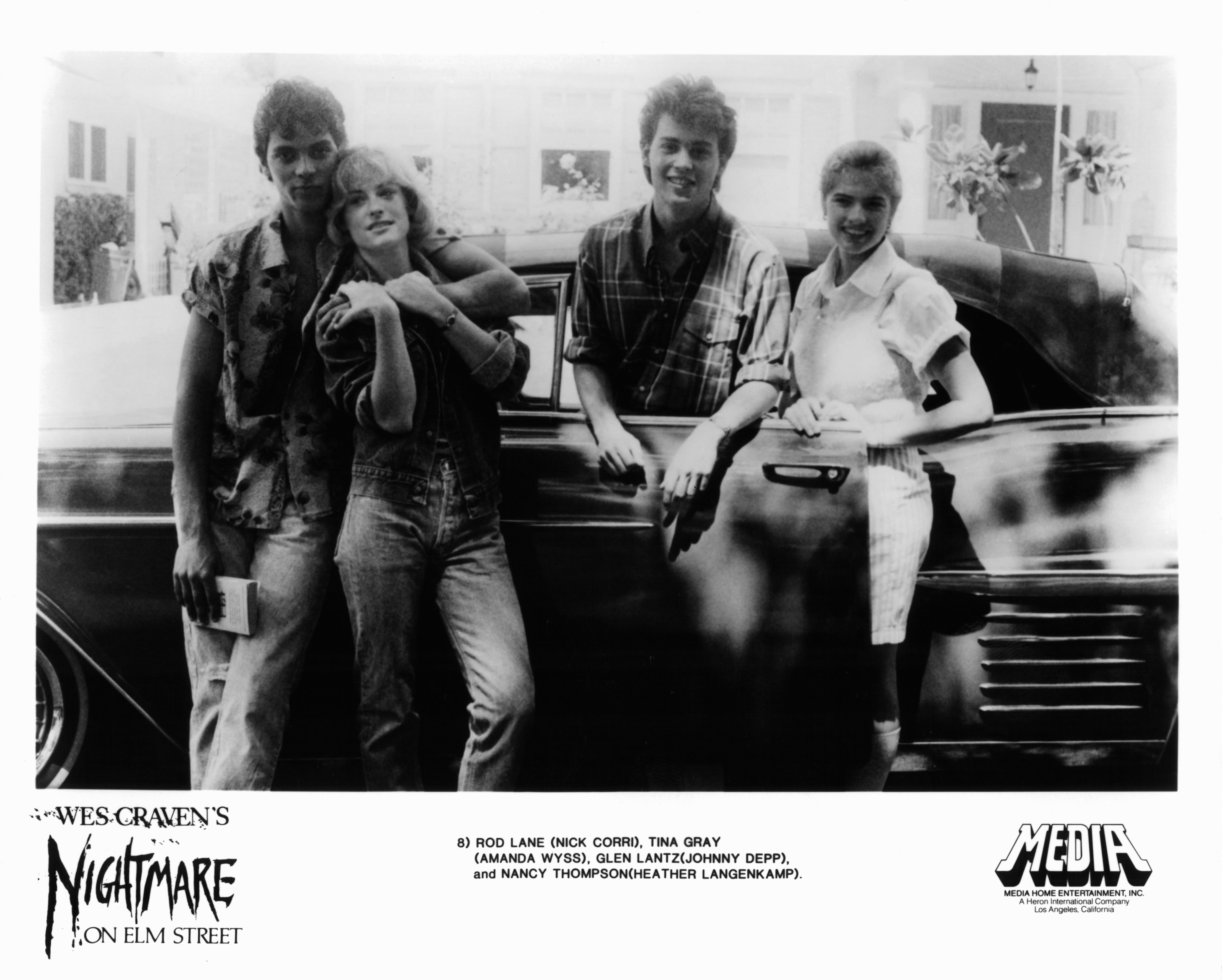 Still of Johnny Depp, Heather Langenkamp, Jsu Garcia and Amanda Wyss in Kosmaras Guobu gatveje (1984)