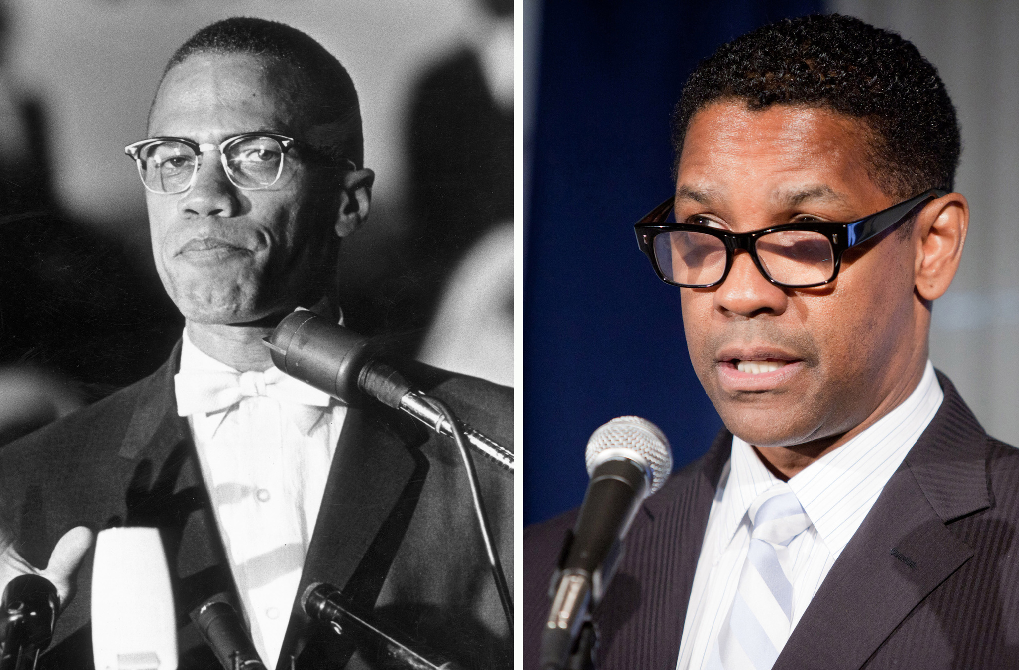 Denzel Washington and Malcolm X