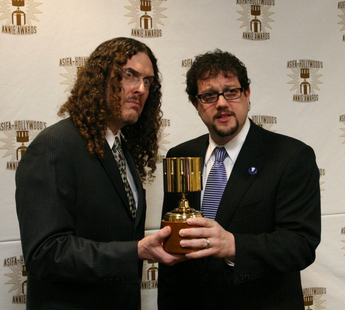 'Weird Al' Yankovic presents the award for feature music to Michael Giacchino