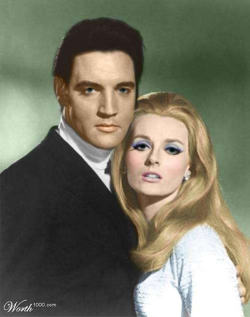 Elvis and me, Live a Little Love a Little MGM 1968 publicity portrait, colorized version.