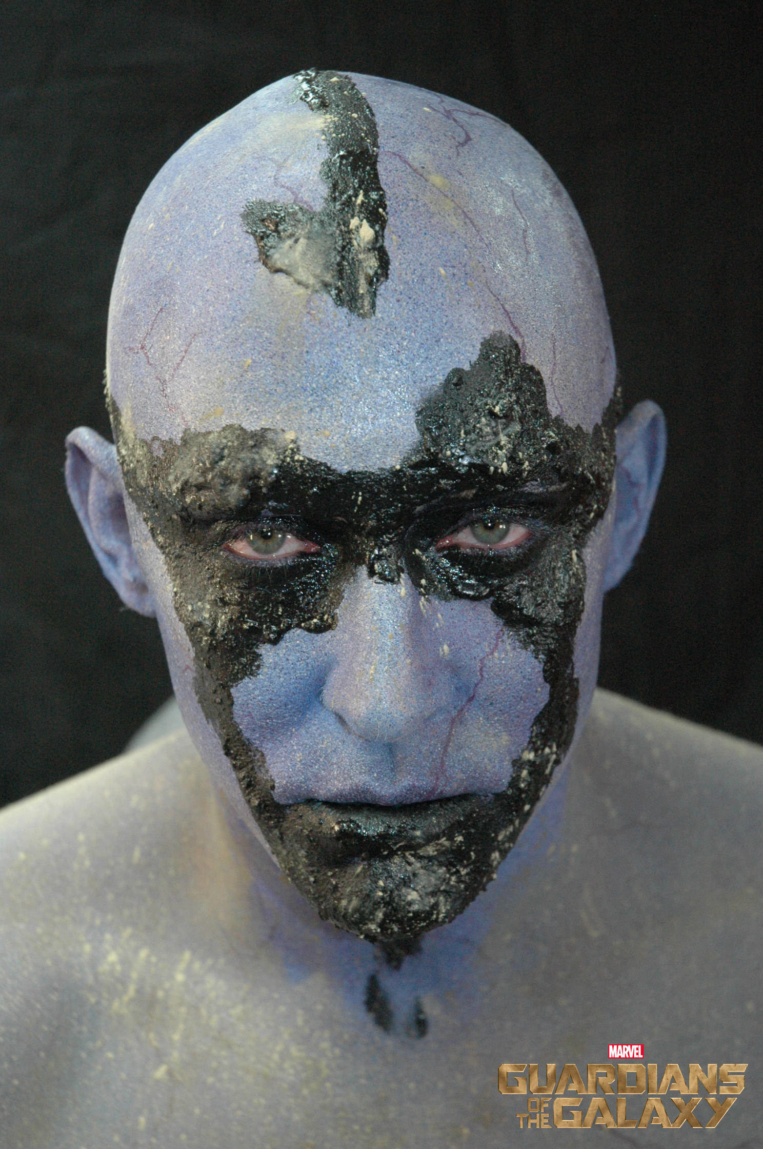 Lee Pace as Ronan in Stage 2 of his Make-up for Guardians of the Galaxy