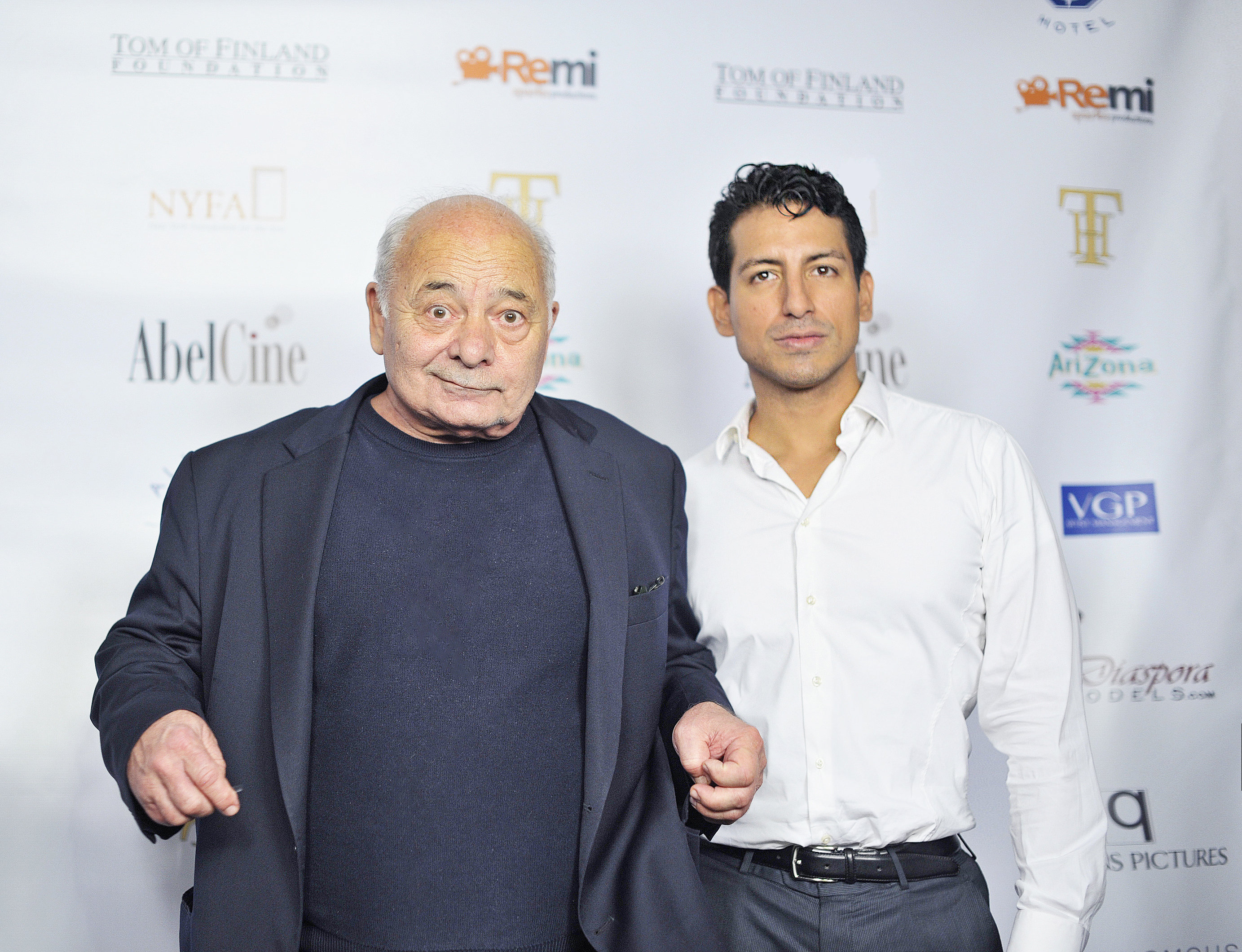 Burt Young and Alex Kruz at the NYC premiere of Tom in America at the Cantor Film Center.