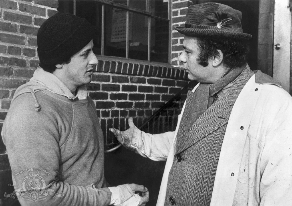 Still of Sylvester Stallone and Burt Young in Rocky (1976)