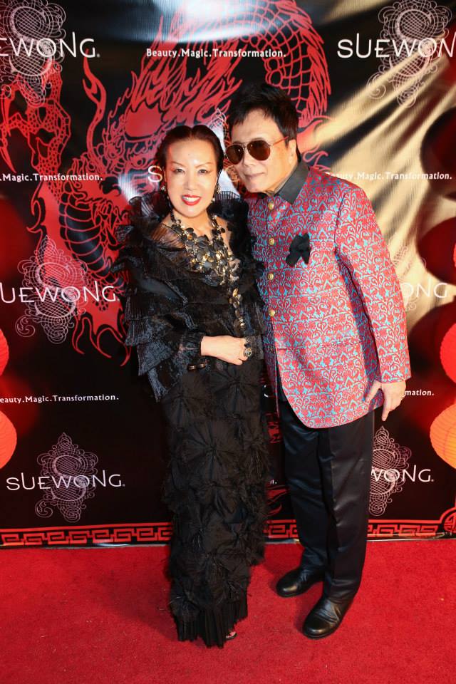 Sue Wong and Ric Young at Sue Wong's Chinese New Year party, January 31, 2014.