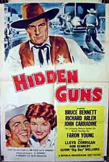 Angie Dickinson, Richard Arlen and Faron Young in Hidden Guns (1956)