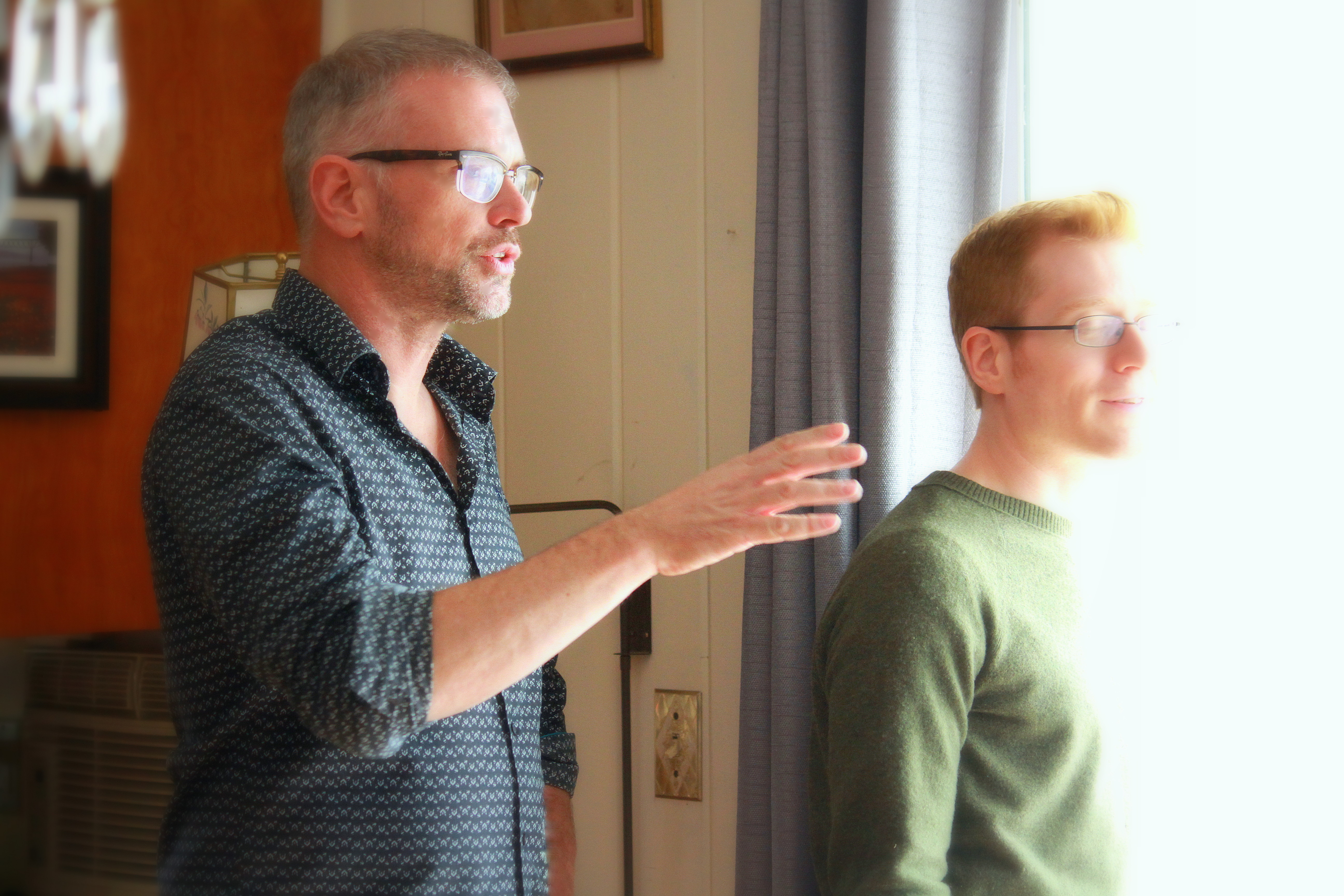 Writer/director John G. Young directs actor Anthony Rapp (as Brad) in his new film 