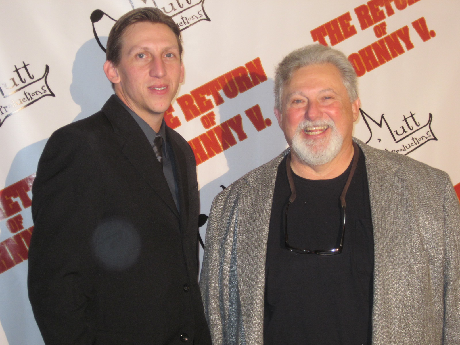 John William Young with his son, director Ryan Young at the premier of his feature film THE RETURN OF JOHNNY V