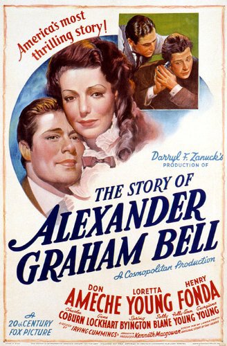 Henry Fonda, Don Ameche and Loretta Young in The Story of Alexander Graham Bell (1939)