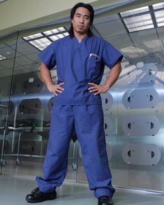 Dr Evan Zao (Ron Yuan) in his lair in CSINY.