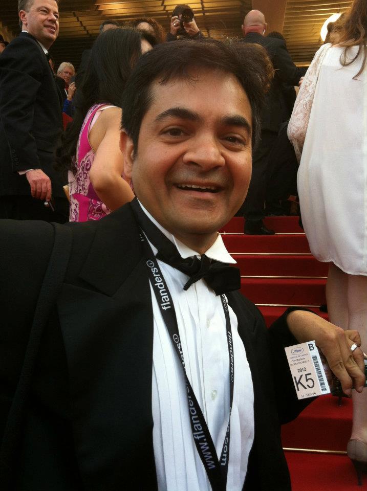 Hammad Zaidi on the red carpet at the Cannes Film Festival