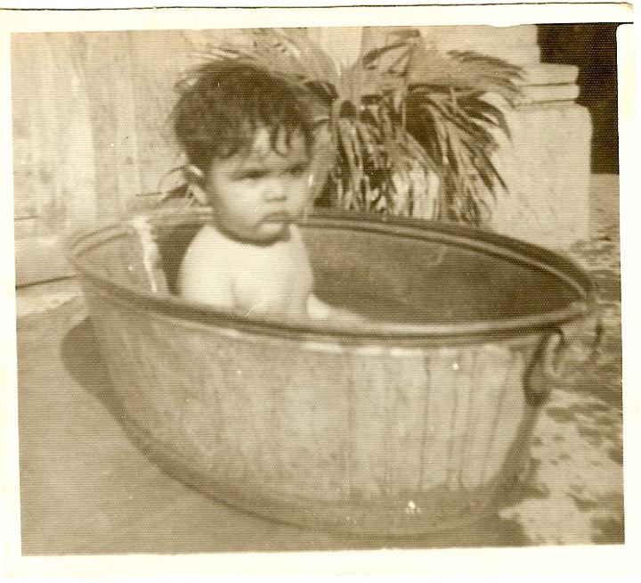 Hammad as an infant, conjuring up movie ideas as he's lost deep in thought.