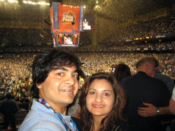 Hammad Zaidi and his sister, Najla Zaidi (also a filmmaker) at the 2008 Final Four in San Antonio.