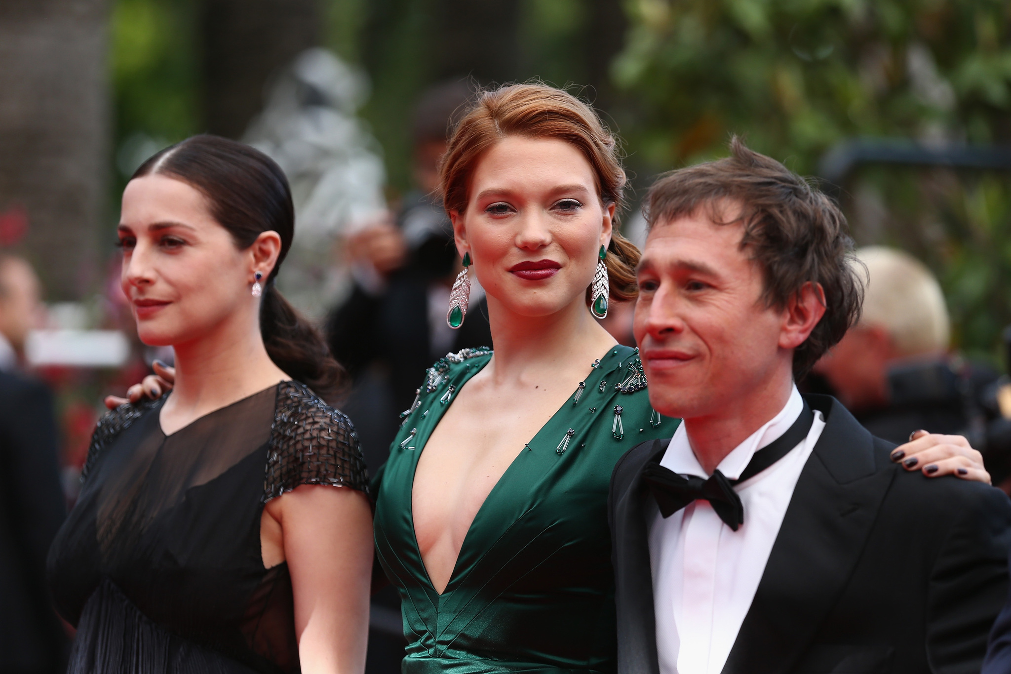 Bertrand Bonello, Amira Casar and Léa Seydoux at event of Saint Laurent (2014)