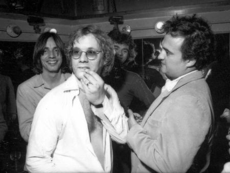 Warren Zevon, John Belushi, and Jackson Browne circa 1979