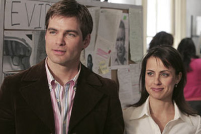 Still of Daniel Cosgrove and Constance Zimmer in In Justice (2006)