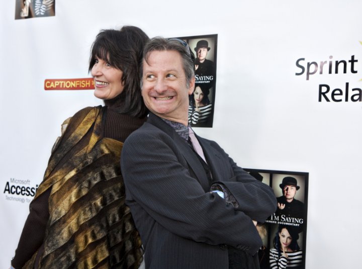 Kathy Buckley and David Zimmerman at the Premiere of SEE WHAT I'M SAYING at the Egyptian Theatre in Hollywood
