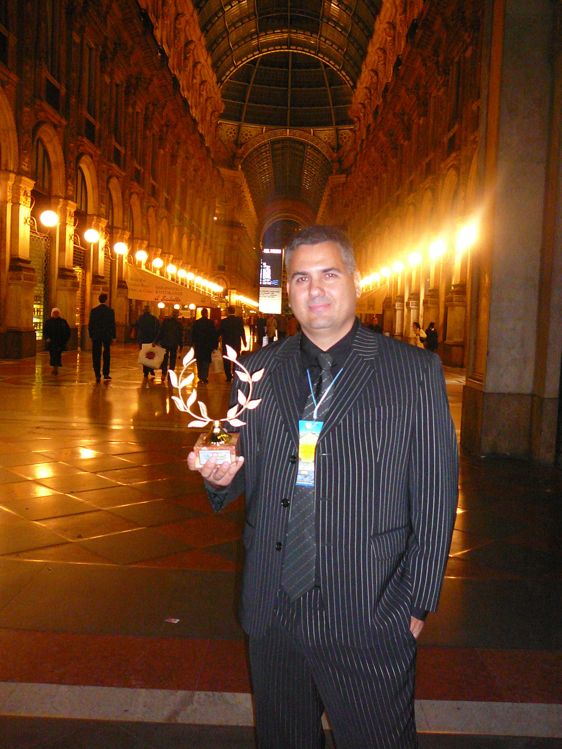Daniel Zirilli in Milan, Italy- after winning the GUIRLAND D'HONNEUR for directing Fast Girl.
