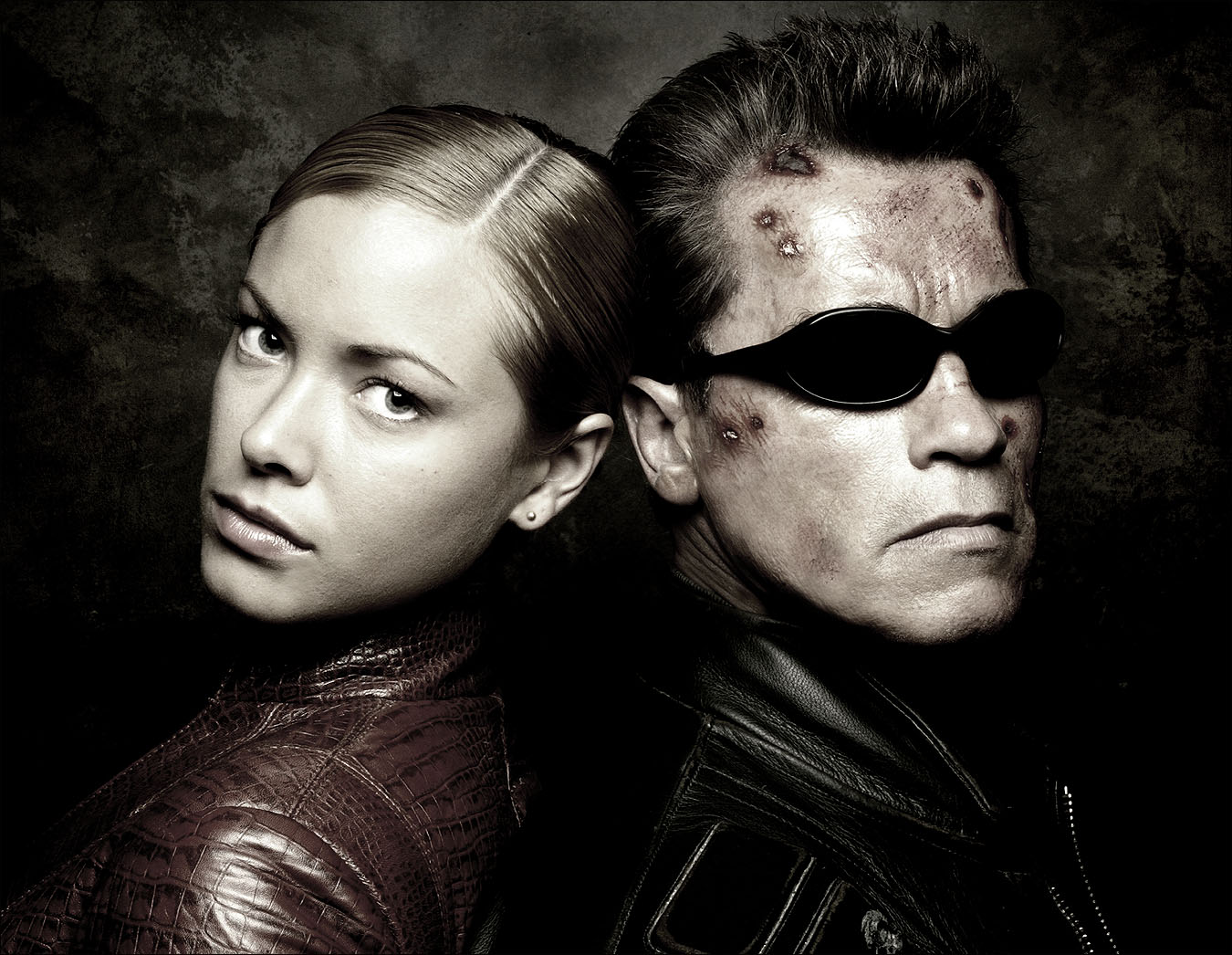 Kristanna Loken and Arnold Schwarzenegger in Terminator 3 Rise of the Machines