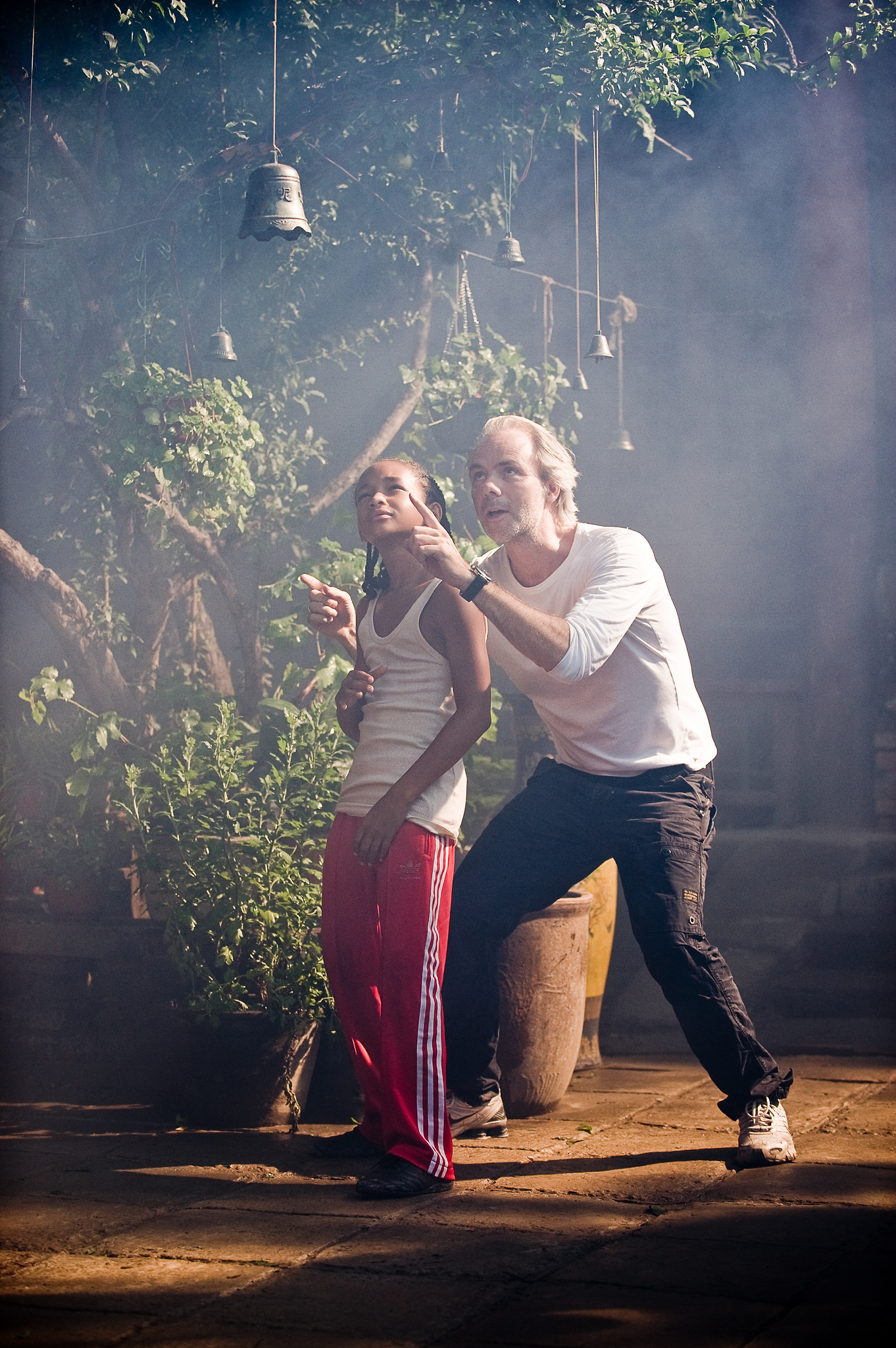 Still of Harald Zwart and Jaden Smith in The Karate Kid (2010)