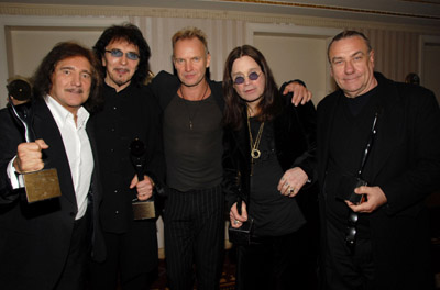 Sting, Ozzy Osbourne, Tony Iommi, Geezer Butler and Bill Ward