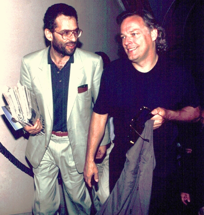Riccardo Mario Corato and David Guilmore during the production of 
