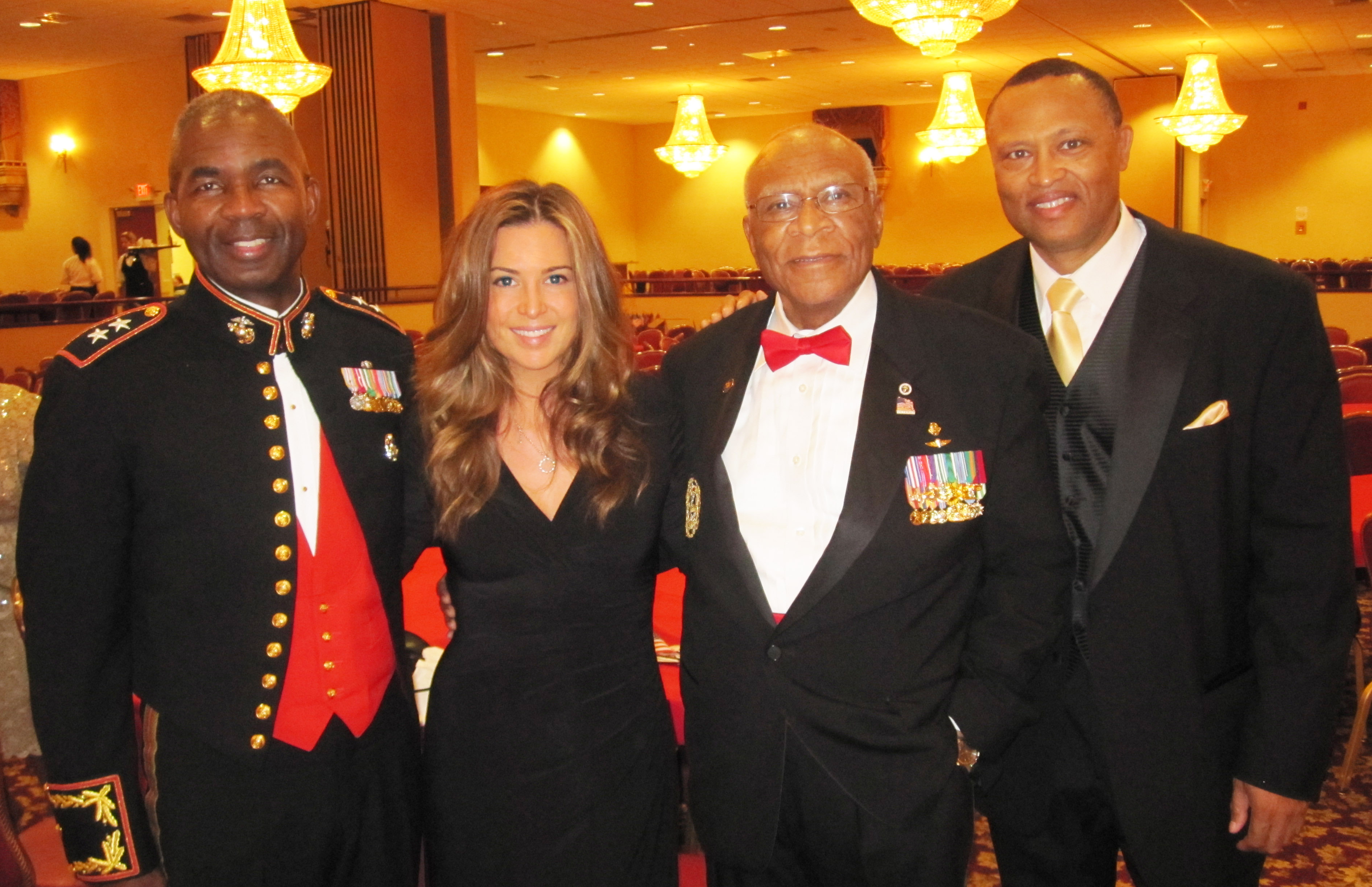 General Ron Bailey, Ashley Cusato, Major James Capers, Gene Marine Corps Ball; Camp Pendleton; November 2011