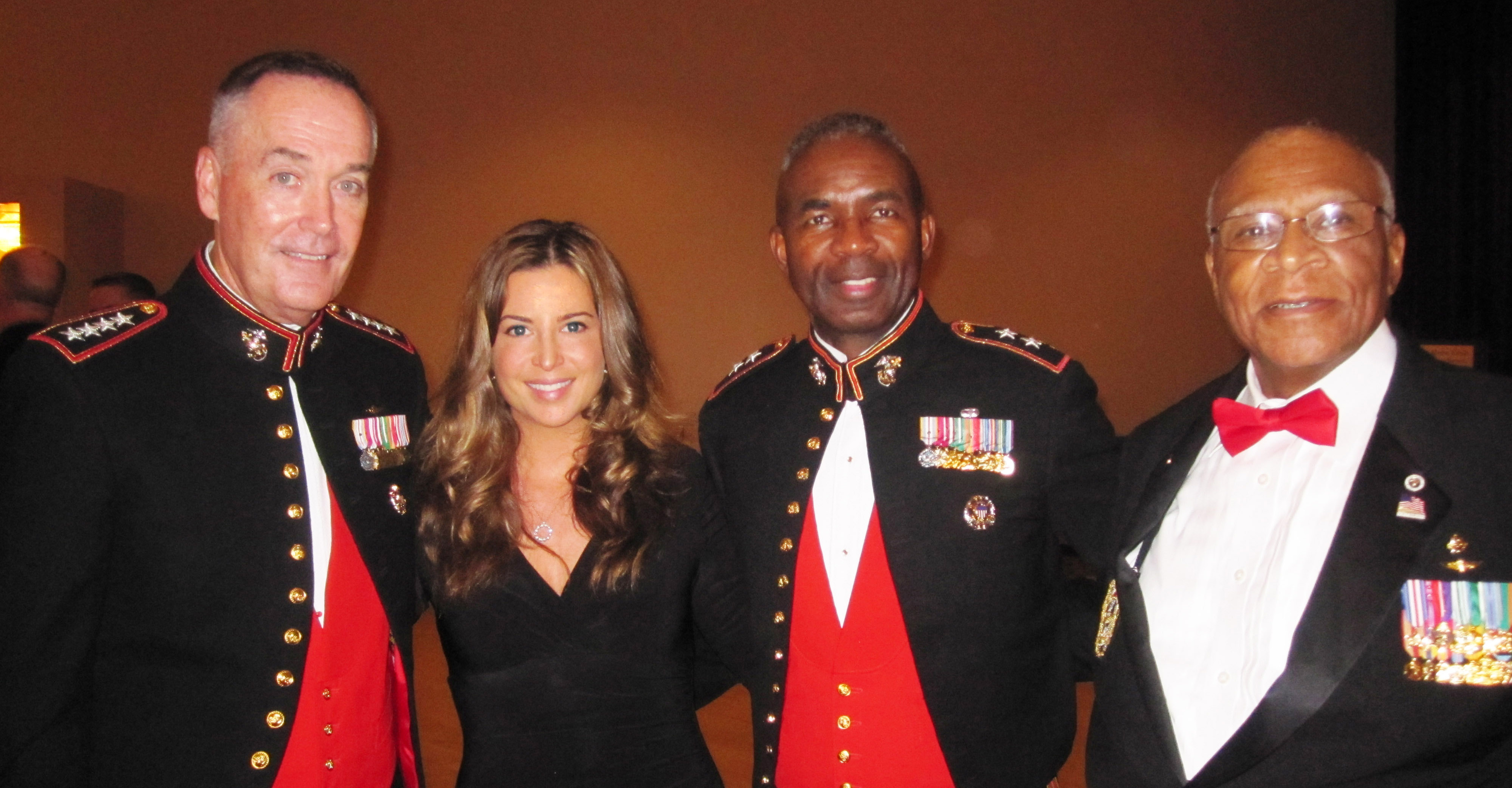 General Joesph Dunford, Ashley Cusato, General Ron Bailey, Major James Capers Marine Corps Ball, November 2011