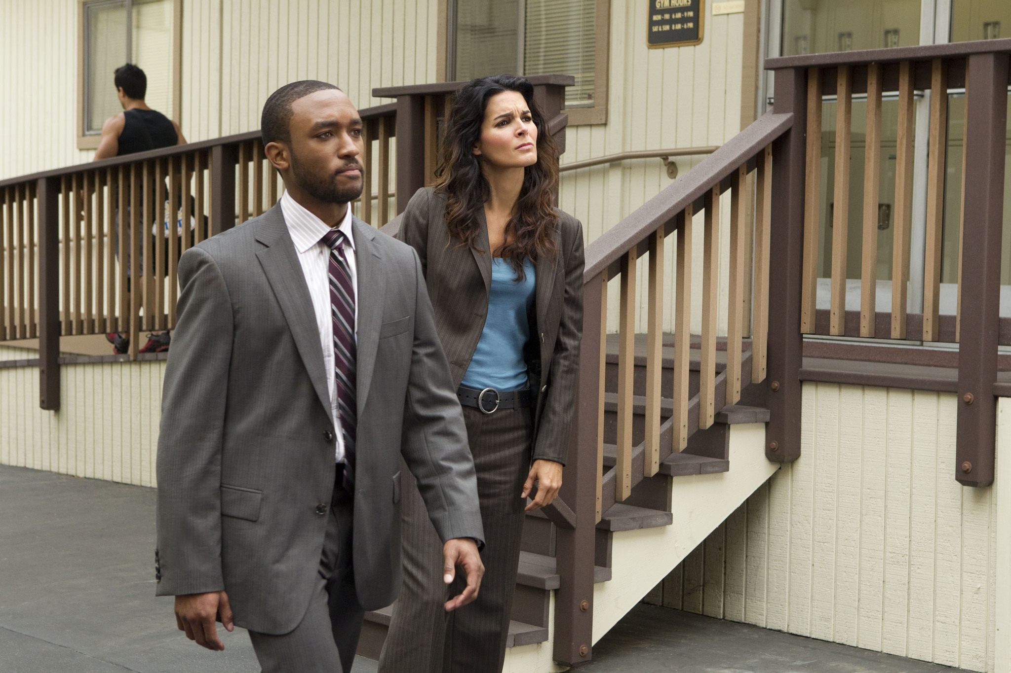 Still of Angie Harmon and Jarrod Bunch in Rizzoli & Isles (2010)